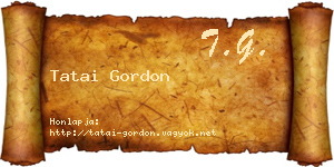Tatai Gordon névjegykártya