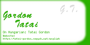 gordon tatai business card